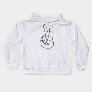 Peace Sign Emoji Kids Hoodie